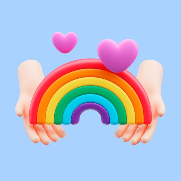 Le symbole de la fierté en 3D