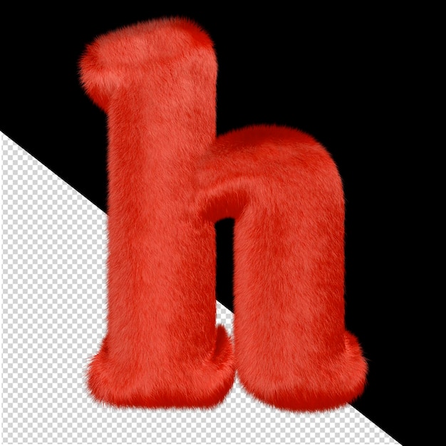 Le symbole de la fourrure rouge est la lettre h.