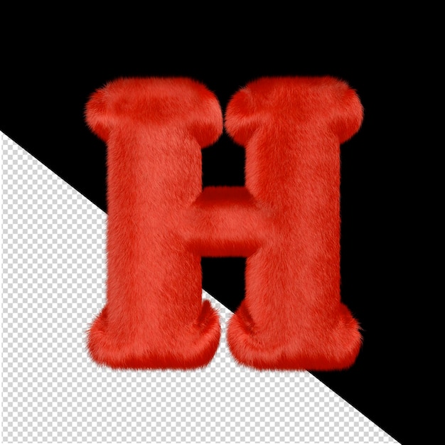Le symbole de la fourrure rouge est la lettre h.
