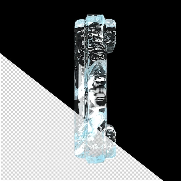 PSD symbole de glace avec des sangles verticales épaisses