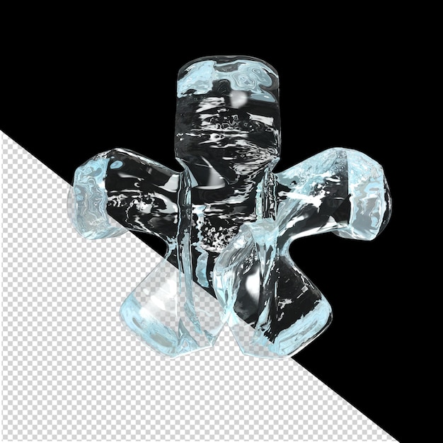 Symbole de glace avec des sangles verticales épaisses