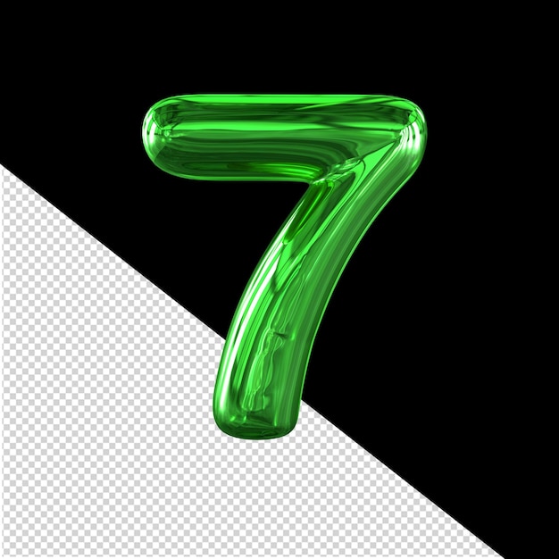 Symbole gonflable numéro 7