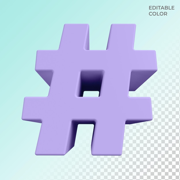 symbole de hachage créateur de scène 3d