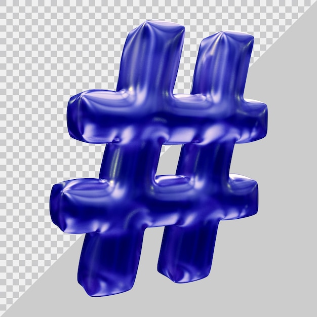 Symbole De Hashtag En Rendu 3d