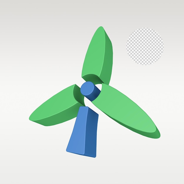 PSD symbole d'icône d'écologie énergétique de rendu 3d