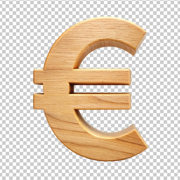 PSD symbole de la monnaie euro 3d rendu isolé