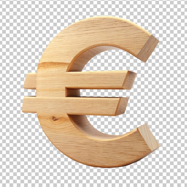 PSD symbole de la monnaie euro 3d rendu isolé