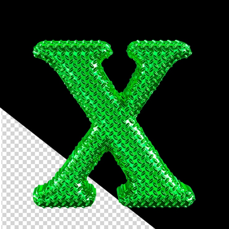 PSD le symbole à nervures vertes est la lettre x