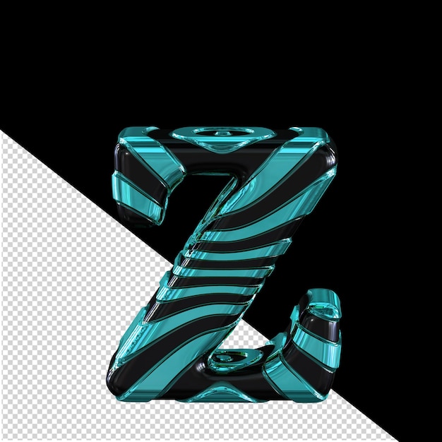 PSD symbole noir et turquoise lettre z