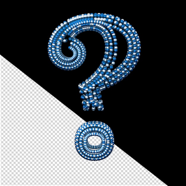 PSD symbole de petites sphères 3d argentées et bleues