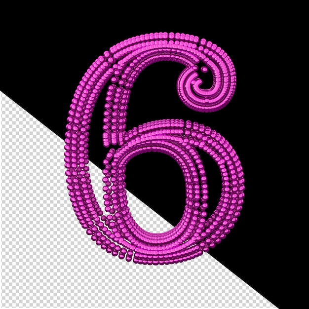Le symbole des petites sphères violettes numéro 6
