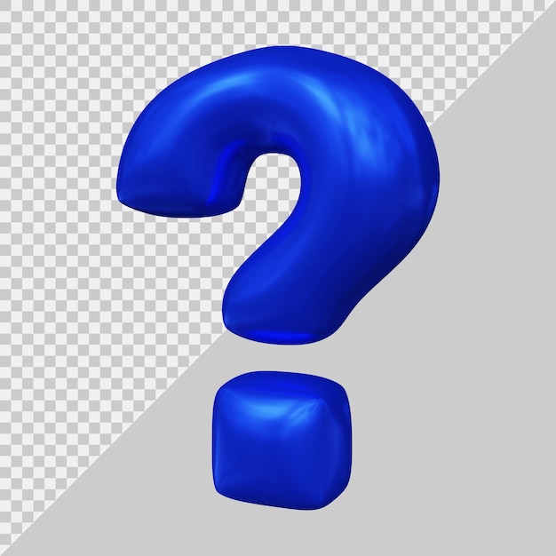Symbole de point d'interrogation dans le rendu 3d
