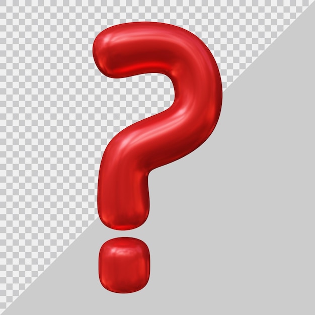 Symbole de point d'interrogation dans le rendu 3d