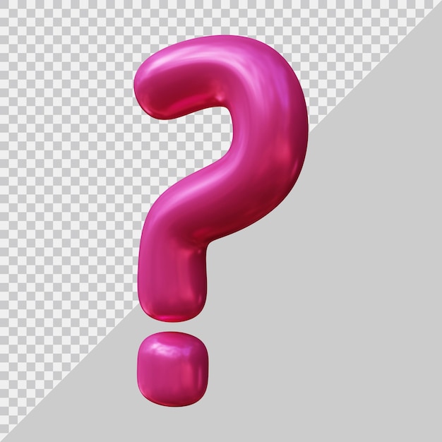 Symbole de point d'interrogation dans le rendu 3d