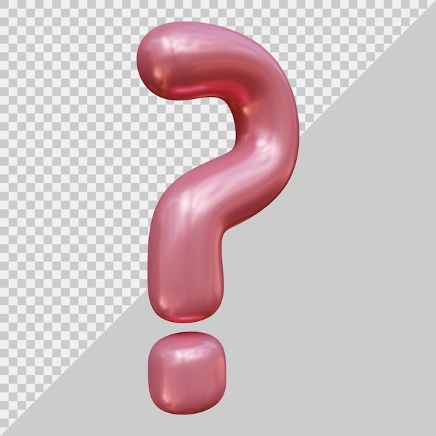 Symbole de point d'interrogation dans le rendu 3d