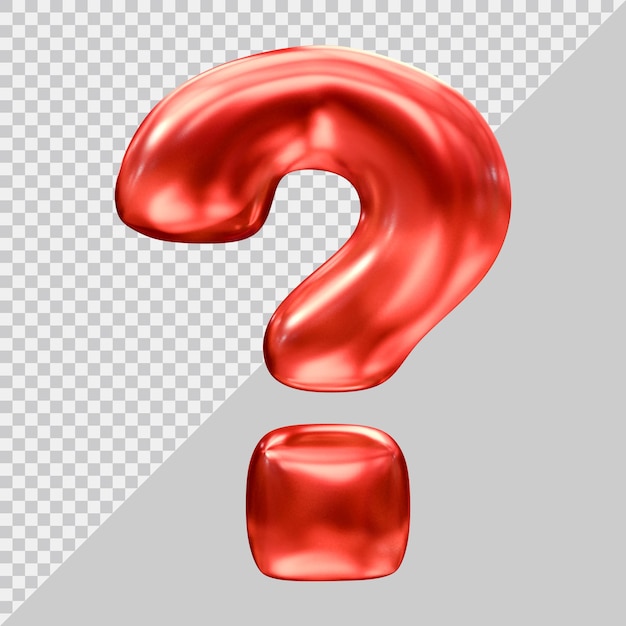 Symbole de point d'interrogation dans le rendu 3d