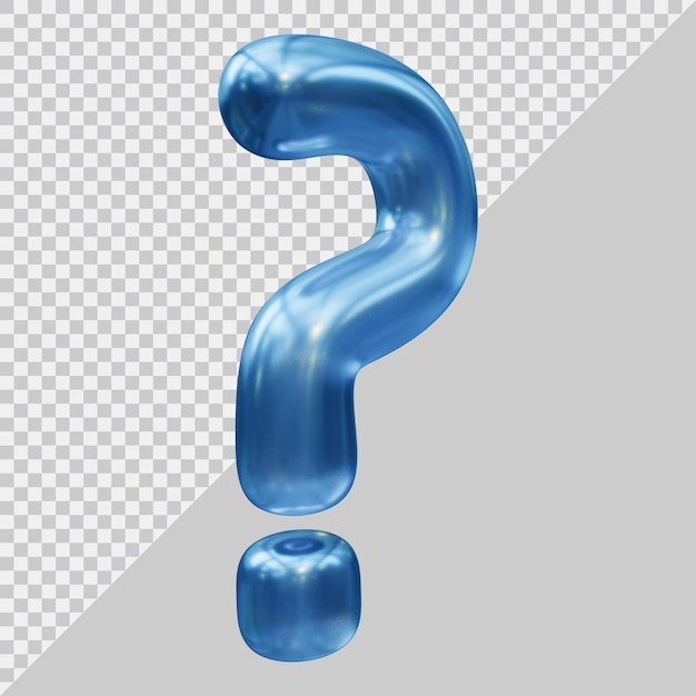 Symbole de point d'interrogation dans le rendu 3d