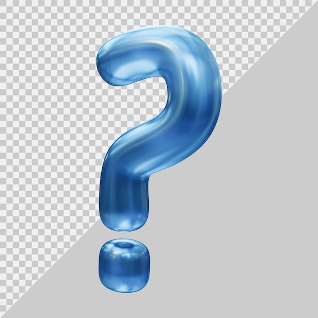Symbole de point d'interrogation dans le rendu 3d