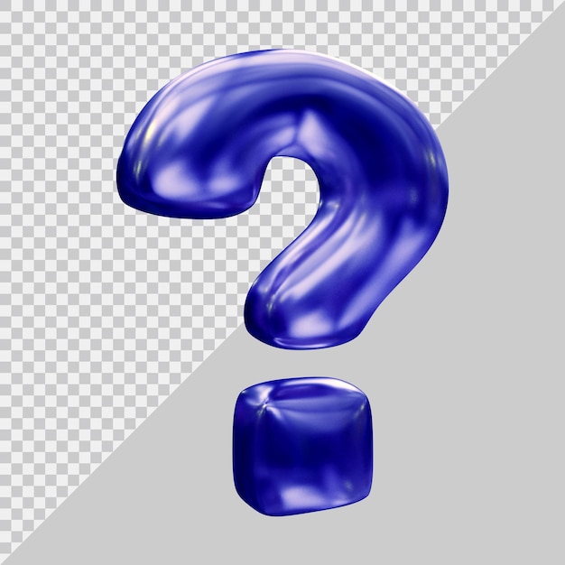 Symbole de point d'interrogation dans le rendu 3d