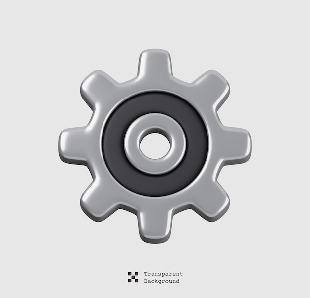 Symbole de réglage isolé Concept de jeu d'icônes d'interface utilisateur générale Illustration de rendu 3D