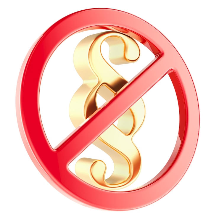 PSD symbole de section avec rendu 3d du signe d'interdiction isolé sur fond transparent