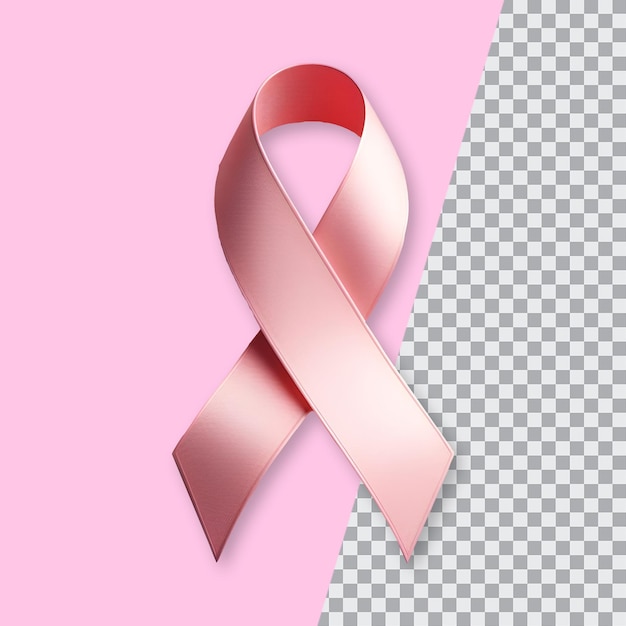 PSD symbole de sensibilisation au cancer du sein avec un ruban rose réaliste