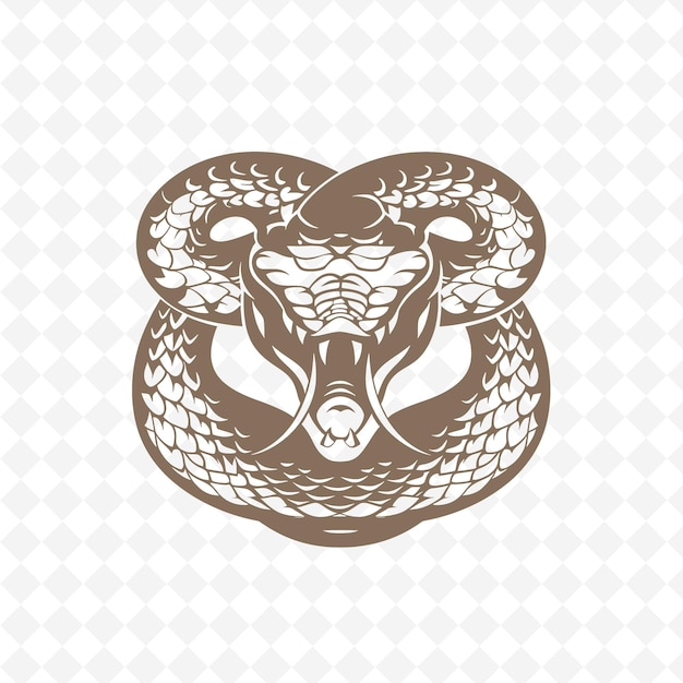 PSD un symbole d'un serpent avec un serpent sur le dessus