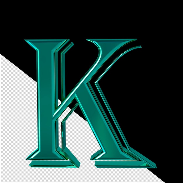 PSD symbole turquoise lettre k