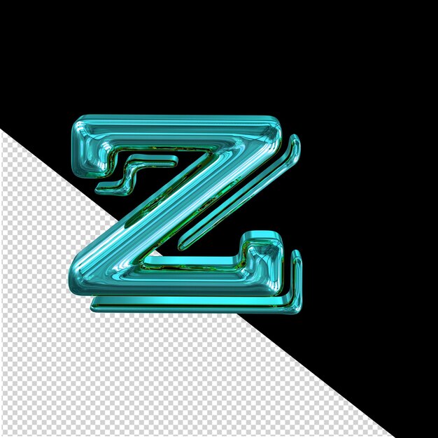 Symbole turquoise lettre z