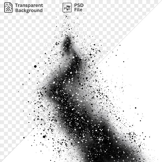 PSD symbole vectoriel de poussière d'étoile cosmique isolé à l'arrière-plan avec une place pour votre texte