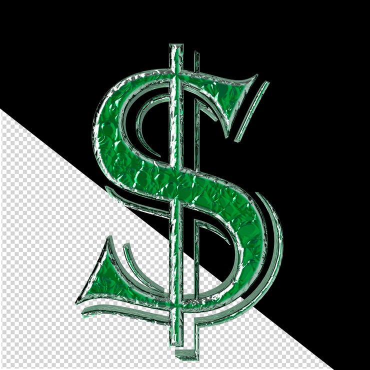 PSD symbole vert dans un cadre argenté
