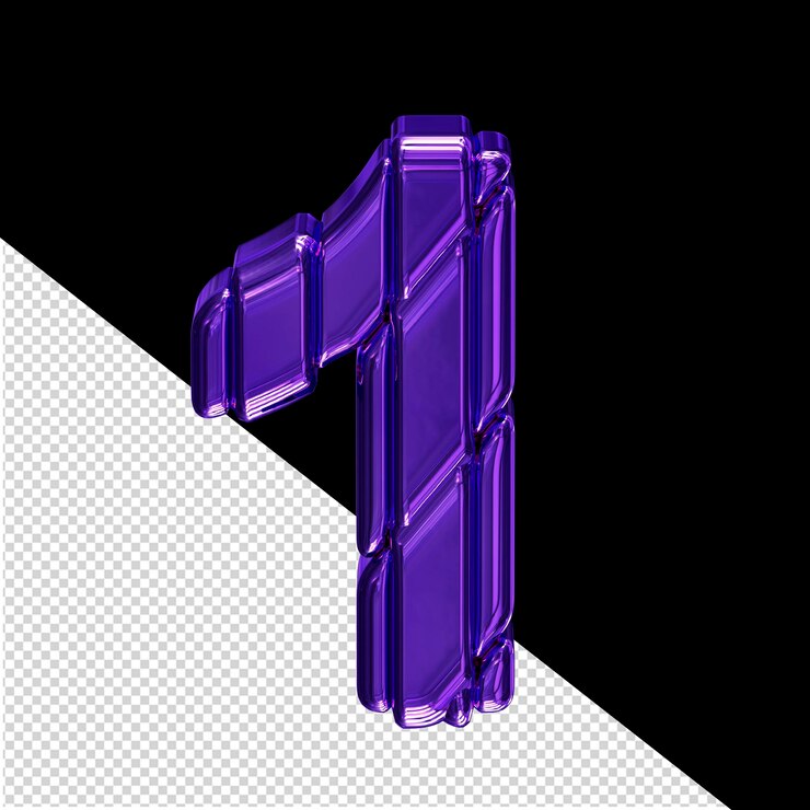 PSD symbole violet dans un cadre numéro 1