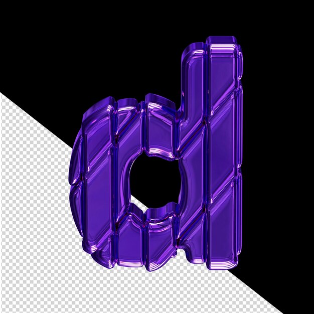 PSD symbole violet dans une lettre d encadrée