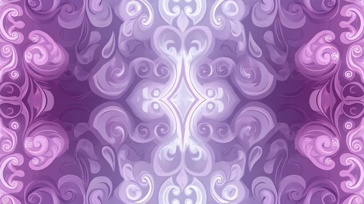 PSD symmetrical purple and white floral pattern