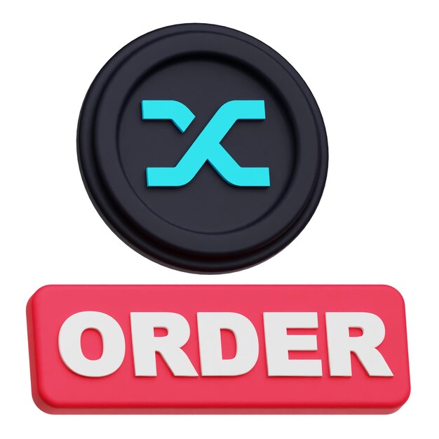 Synthetix token criptográfico icono 3D aislado en el fondo blanco
