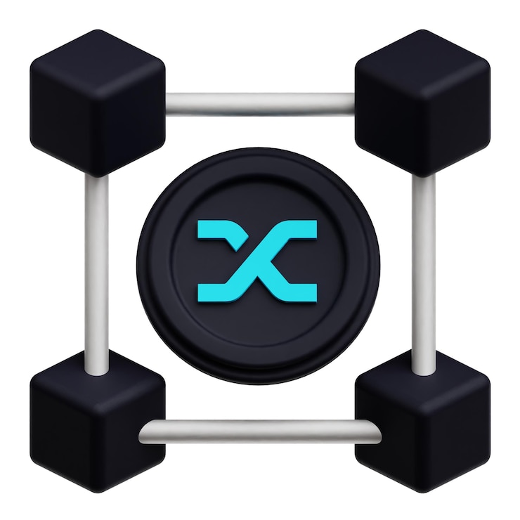 PSD synthetix token criptográfico icono 3d aislado en el fondo blanco