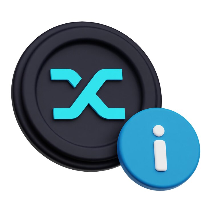 PSD synthetix token criptográfico icono 3d aislado en el fondo blanco