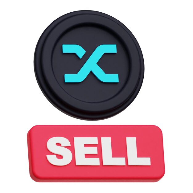 Synthetix token criptográfico icono 3D aislado en el fondo blanco