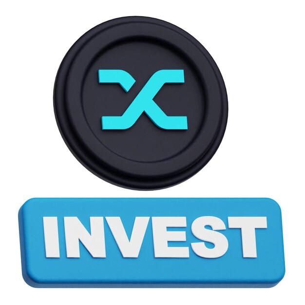 Synthetix token criptográfico icono 3D aislado en el fondo blanco