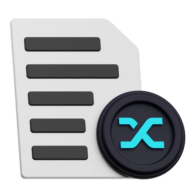 Synthetix token criptográfico icono 3D aislado en el fondo blanco