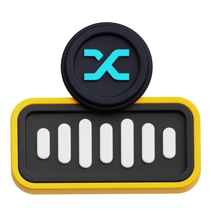 PSD synthetix token criptográfico icono 3d aislado en el fondo blanco