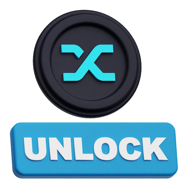 Synthetix token criptográfico icono 3D aislado en el fondo blanco