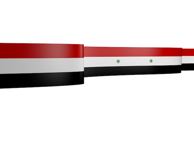 Syrische Flagge mit transparentem Hintergrund