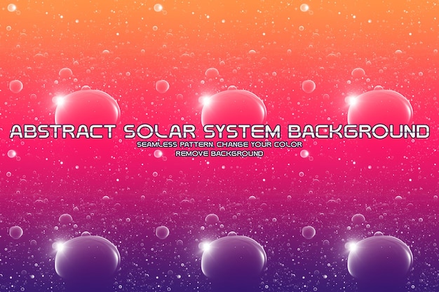 PSD système solaire modifiable fond scintillant texture liquide noir et blanc minimaliste
