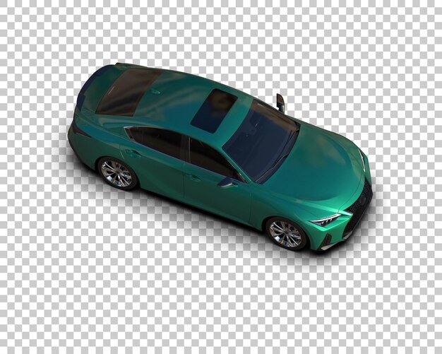 Szene eines modernen Autos isoliert auf dem Hintergrund 3D-Rendering-Illustration
