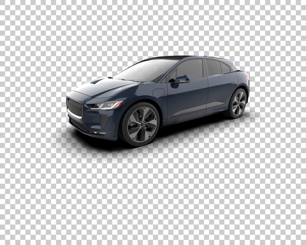 Szene eines modernen Autos isoliert auf dem Hintergrund 3D-Rendering-Illustration