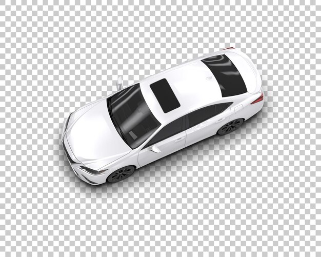 Szene eines modernen Autos isoliert auf dem Hintergrund 3D-Rendering-Illustration