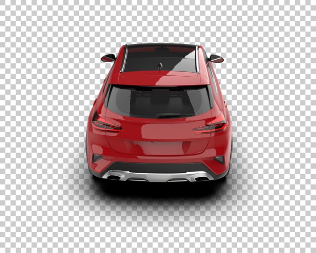 Szene eines modernen Autos isoliert auf dem Hintergrund 3D-Rendering-Illustration