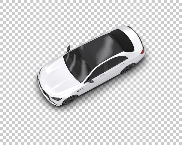 Szene eines modernen Autos isoliert auf dem Hintergrund 3D-Rendering-Illustration