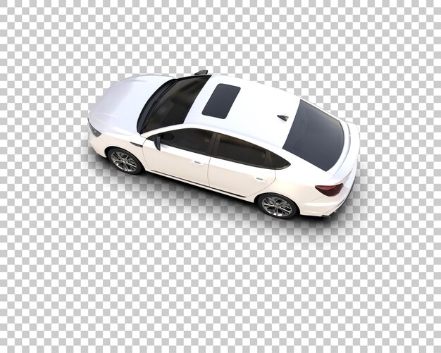 Szene eines modernen Autos isoliert auf dem Hintergrund 3D-Rendering-Illustration